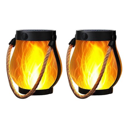 Solar Lights with Flickering Flame for Garden