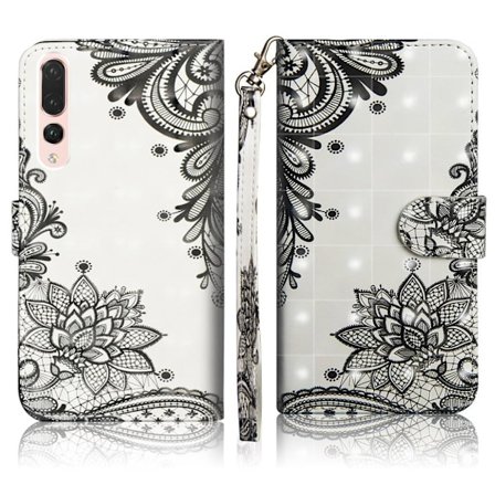 Huawei P20 Pro Läderfodral med mönster - Spets Mönster