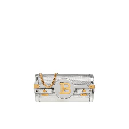 Balmain B-Buzz 23 shoulder Tas , Grijs , Dames , Maat: ONE Size Schoudertassen