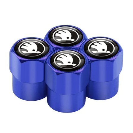 4 STK Bildæk Ventil Hætte Dæk Ventil Hætte Støvhætte Tilbehør Til Skoda Kodiaq Octavia 2 3 Yeti Karoq Rapid Fabia Kamiq a7 A5