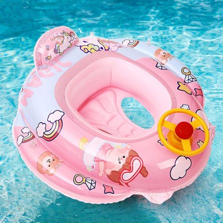 Baby Pool Float, Swimming Float, Uppblåsbar Baby Float med Stee