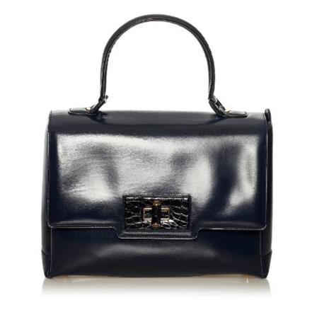 Gucci Vintage Pre-owned Leather handbags Blå, Dame Vintage Tasker, Størrelse: ONE Size