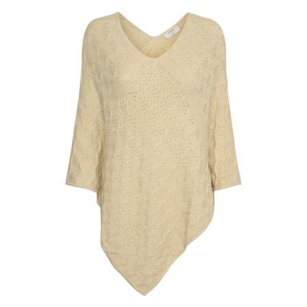 Cream, CRCria Knit Poncho Beige, Dames, Maat:ONE Size