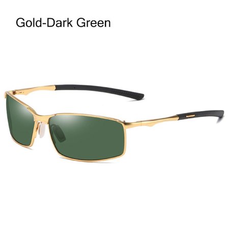 Män polariserade solglasögon rektangulära fotokromatiska solglasögon körglasögon