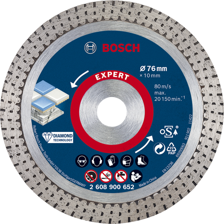 Bosch Expert Hardceramic Diamantkappeskive Ø 76 mm, Maskintilbehør & forbruk