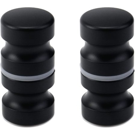 2 st svarta badrumsdraghandtag, duschglasdörrhandtag, rygg mot rygg duschdörrhandtag