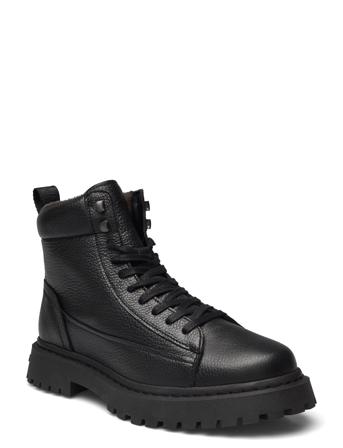 Tjm Warm Lining Boot Snørestøvler Black Tommy Hilfiger