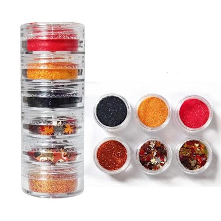 2Packs Holografinen Nail Art Glitter Glitter Syksyn paljetteja 1 1