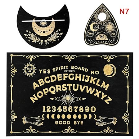 Ouija Boa - Trägraverad magisk tavla för spådom med pendel - Perfekt