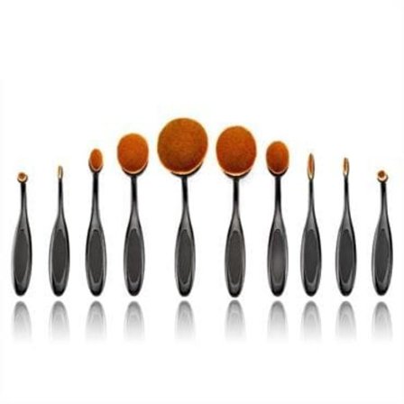 Mermaid Oval Make-up Brushes - 10 stk.