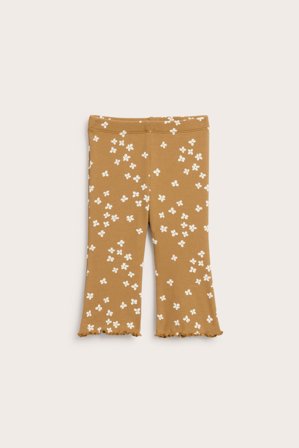 Kappahl | Blommiga utsvängda leggings | Brun