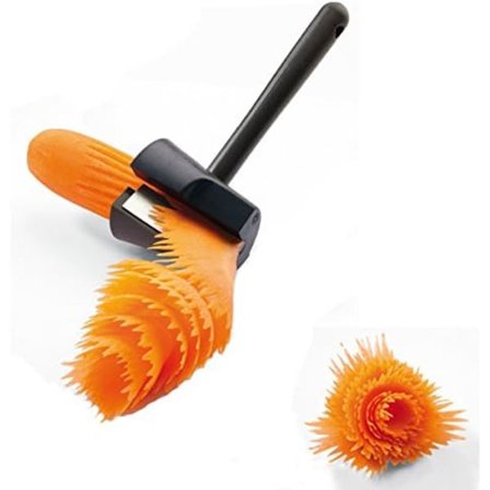 Spiral Cutter Spiral Blomster Rulle Gulerod Spiral Grøntsagsslicer - Grøntsagsspiral Cutter Håndskærer til Frugt og Grøntsager Spiraltragt