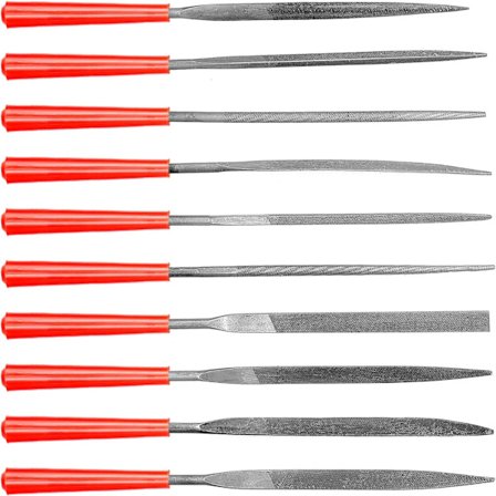 10 stk. Mini Diamantfil Sæt 140cm Total Længde Diamantfil