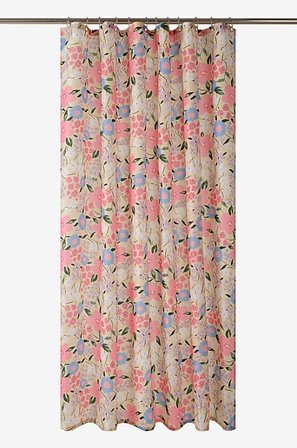 Jotex - Flower Bruseforhæng Multi gul - SUMMER - Køb Badeforhæng hos Jotex