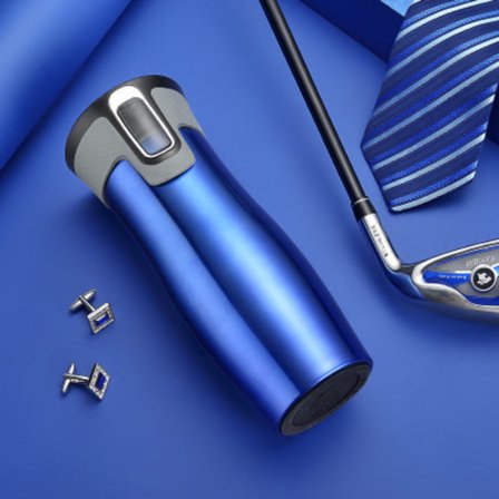 Isoleret krus i rustfrit stål, rejsekrus, kaffekrus, lækagesikkert.