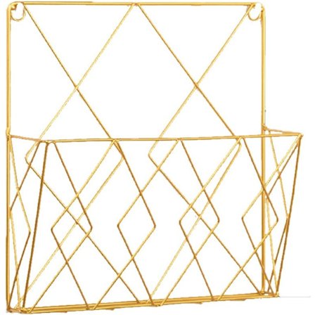 Metall veggmontert magasinholder, liten magasinhylle for bad, toalett