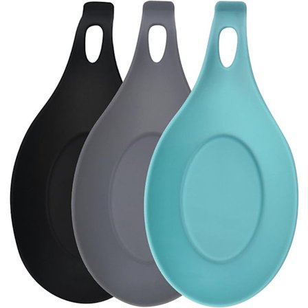 Silikon Köksredskapshållare för 3 Skedar Kompatibel med Trä, Metall och Silikon