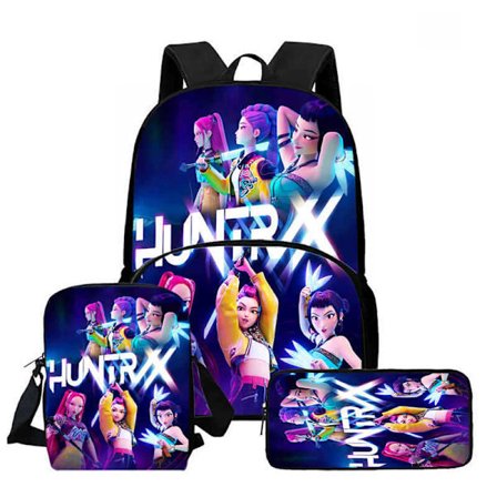 K-Pop Demon Hunter Rygsæk Skuldertaske Madkasse Penalhus Skolerygsæk-FF- 3PKWKH0017