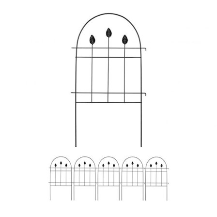 rabattstaket i metall i 6 delar