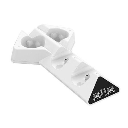1 set spelhandtagsladdare 4-i-1 LED-indikator 4 bas-kontroll laddningsdocka fyra handtagsladdningsstation för Ps5/för P-move handtag - Snngv