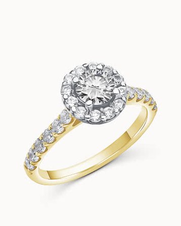 Rosettring Hanna 18K Gult Gull Naturlig Diamant 0.30 Carat - Forlovelsesringer & Gifteringer hos Vanbruun