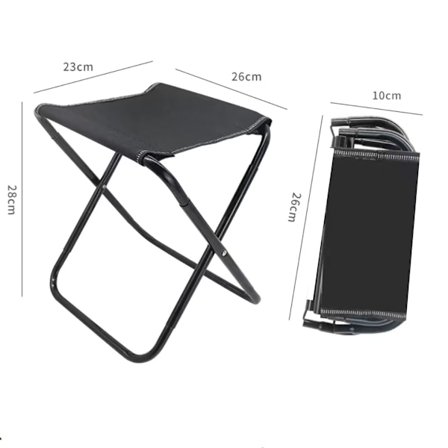 Bærbar Krakk Kompakt Lett Sammenleggbar Stol Justerbar Sammenleggbar Stol Egnet for Camping, Fotturer 2 stk