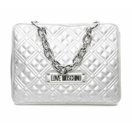 Moschino, Handbag Jc 4025Pp 1Fla 0 22 Grijs, Dames, Maat:ONE Size,metallic