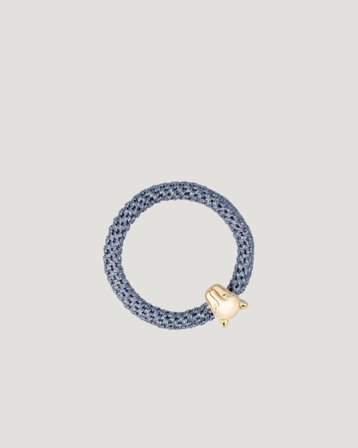 Dark Department Fat Hair Tie W/Gold Blå Accessoarer Jente - Kids Brand Store