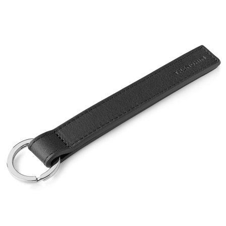 Black Leather Keyring for Men - Keychains