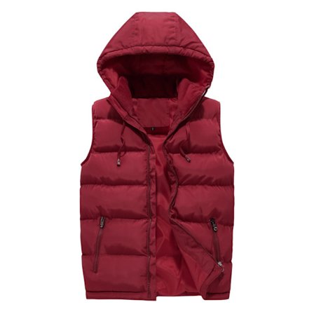 Herr Huvtröja Solid Färg Dunväst Gilet,XXL