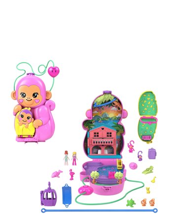Polly Pocket Momma Monkey And Baby Pink Polly Pocket