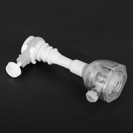 Säädettävä roiskeenkestävä hanan jatke, keittiön hanan pyörivä suutin suodatin, veden säästöhana venttiili hanan jatke (13cm-harmaa)