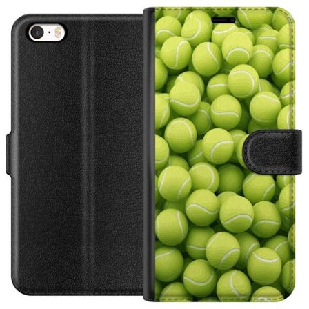 Kompatibelt Lommeboketui til Apple Apple iPhone 5s Mønster av grønne tennisballer i høy detalj, sporty motiv med repetisjonstekstur og sterke farge