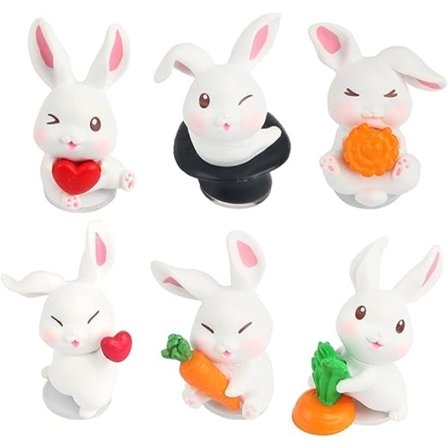 Miniatyr Kanin Figur, Påsk Kanin Dekoration, Miniatyr Kanin Prydnad, Mini Kanin Leksaker, Miniatyr Kanin Trädgårds Prydnader, Miniatyr Påsk Dekoration
