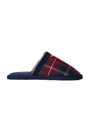 Barbour Everitt Tartan Mule Slipper Tofflor Herr Röd 42