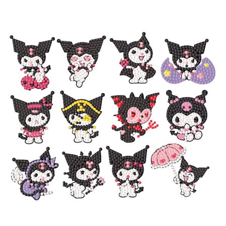 5D DIY Diamantmaleri Sticker Kit til Børn, Spil Os Diamantkunst Mosaik Digital Sticker Kit