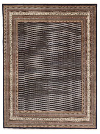 Noué À La Main Mir Indo Tapis 301X397 De Laine Marron/Noir Grand