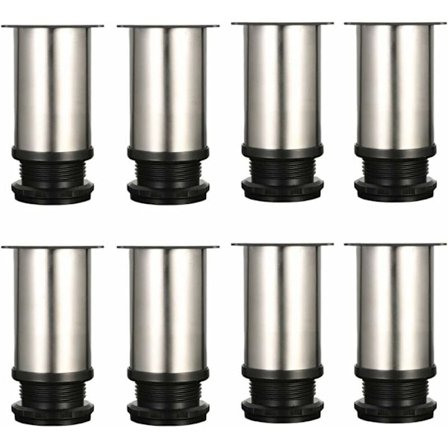 Sæt med 8 møbelben (Total: 80-95mm), Justerbare Ben Møbler