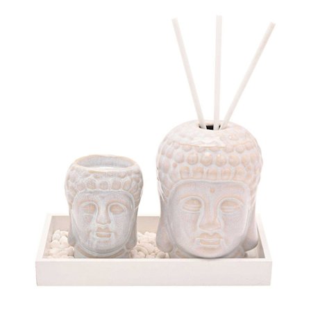 Serenity Buddha Huvud Doftset One Size Vit