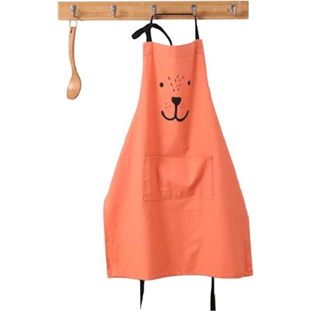 Sööt Cartoon-esiliina taskulla naisille, lapsille, vedenpitävä puuvilla-pellava keittiöesiliina, haalari, kokkaus esiliina, aikuisten ja lasten koko (