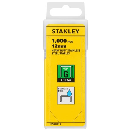 STANLEY TRA708SST-0 Häftklammer rostfri, 1000 st 12 mm, Infästning