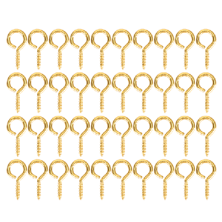 200 stk. Perleskrueøye Pin Pendant Connector Skrue Spike DIY Making Smykketilbehør Gull