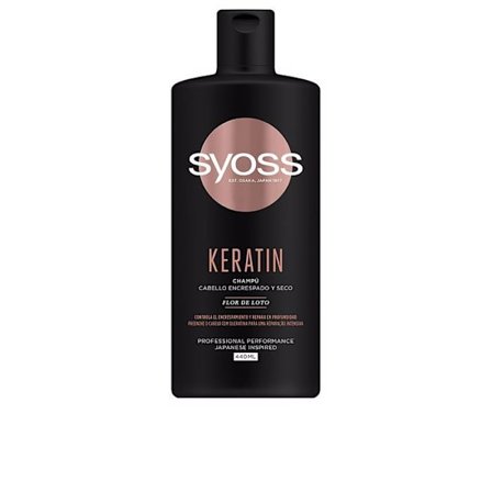 KERATIN Shampoo til krøllet og tørt hår 440 ml