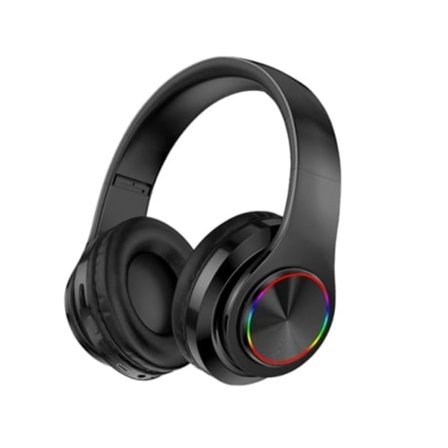 B39 Bluetooth-hörlurar med inbyggd mikrofon, lätta, hopfällbara FM SD/TF Svart