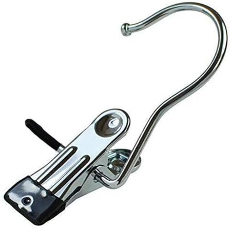 Koukkumainen saapaspidike klipseillä raskaille vaatteille, kannettava kuiva metalli