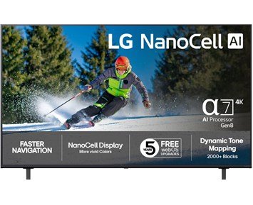LG-65NANO80A6B-65" 4K NanoCell-TV med HDR10 Pro-Tv-56–70 tommer