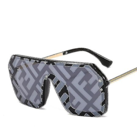 Solbriller Trendy F-bokstav Solbriller En-delt Linse For Menn Og Kvinner Mote Personlige Solbriller Engros
