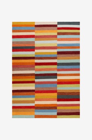 KM Home - Uldtæppe Electra - Flerfarvet - Uldtæpper - 140X200 - Fra Homeroom
