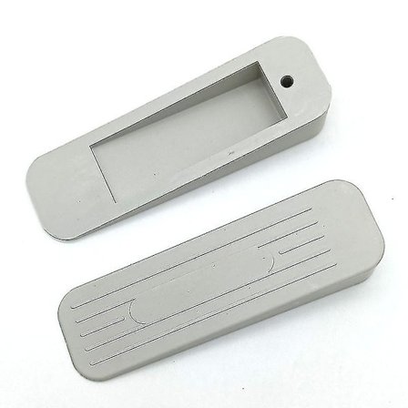 Tunga, halkfria dörrkil-stopp i gummi 120 x 20 x 35 mm Grå - 3-pack