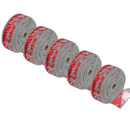 Julebånd til gaveindpakning Bånd Organza Glitter Gaveindpakning Juletræ Dekoration Feriegaver